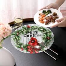 2 Stücke/4 Stücke/6 Stücke Weihnachtsmotiv bedruckte Diatomeen-Tischsets, Weihnachtsdekoration, geeignet für Esstisch, Kaffeebar, ganzjährige Dekoration, waschbare Tischsets, Raumdekoration, Untersetzer, Abtropfmatten, Küchen- und Esszimmer-Tischsets, Innen- und Außendekoration für Partys, Heimdekoration, ideales Geschenk - Verschiedenfarbig - Übersicht 3