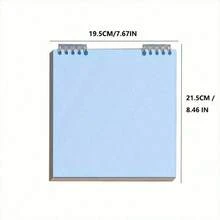 1本极简主义方格活页笔记本，8.46 x 7.68英寸，21.5 x 19.5厘米 - 翻盖式日常办公笔记本 - 均碼 - 查看 9