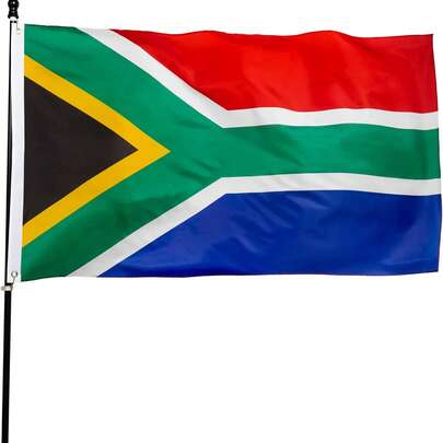 1 قطعة علم جنوب أفريقيا مقاس 35*59 بوصة، 5 قطع/20 قطعة أعلام جنوب أفريقيا يدوية مقاس 5.5*8.3 بوصة، 20 قطعة/20 قدم أعلام رومانية على خيط مقاس 5.5*8.3 بوصة، متعددة الاستخدامات للأحداث والحفلات والأعمال والرياضة والمهرجانات وديكور المنزل