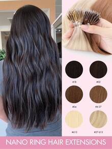 50 Peças Extensões de Cabelo Humano com Anéis Nano, 0,7g/Fio, Micro Links Loiros Retos Pré-Colados, Aplique de Cabelo Feminino, Material de Cabelo Natural, Fácil de Instalar, Acessórios de Cabelo, Extensões de Cabelo Humano com Luzes, Essenciais para Feriados, Festivais, Halloween, Natal, Escola, Festa, Casamento, Uso Diário, para Todas as Pessoas e Mulheres, Noiva