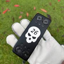 1pc Skull Golf Putter Widen Golf Club 32 33 34 35 Inch With Headcover Golf Clubs - Improve Ball Speed & Accuracy Weight Detachable - Black - View 9