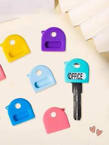 9 pièces Ensemble de reconnaissance de clés/Ensemble de clés en silicone/Ensemble de clés/Ensemble de clés en 9 couleurs. Ensemble de capuchons de clés en silicone élastique, Ensemble de clés flexibles, Étiquette d'identification de clé, Facile à identifier. Crochets à clés, Nécessités ménagères et quotidiennes, Nécessités ménagères et quotidiennes. Pratique et pratique. (Couleur aléatoire)