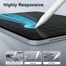 قلم تعمل باللمس متوافق مع أجهزة iPad (2018-2025)، iPad Pro (11/12.9 بوصة)، iPad Air 3/4/5، iPad 11/10/9/8/7/6، iPad Mini 6/5، مع ميزة رفض راحة اليد، شحن سريع، حساسية للميل، كتابة بتأخير منخفض، مثالي كهدية للطلاب والرسامين والأمهات والعائلة والأصدقاء والأطفال وأعياد الميلاد والمناسبات، إكسسوارات الهاتف