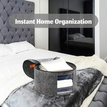 SOUJOY 2 Pack Hat Storage Boxes, 42cm/16.5 Foldable Stackable And Portable Felt Organizers Cowboy Hats, Caps,Save Closet Space And Multi-Use Home Bin