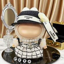 [No Dolls Included] A Piece Of Fr Laboubou Doll Clothes, Retro Plaid Small Fragrance Skirt Suit, Exquisite And Versatile And Cute - WWPJ-34 (doll Not Included) - View 3