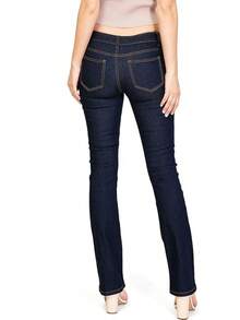 Wax Women's Juniors Mid Waist Boot Cut Straight Jeanshalloween