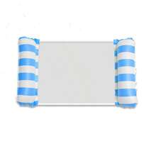 1pc Inflatable Pool Hammock With Mesh - Striped Adult Lounger For Vacation, Party And Relaxation, Pink, Yellow, White, Green, Blue, Etc., Outdoor Hammock, Beach Pool Essentials, Great For Photo Taking