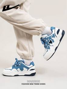 1 Pair WARRIOR Women's Thick Sole Lace-Up Soft Bottom Casual Shoes, Low-Top Outdoor Flat Shoes, Round Toe Low Heel Non-Slip Solid Color Elegant Soft Bottom Hiking Shoes, Suitable For Students, Graduation Photos, Flat Shoes, Low-Top Leather Sports Skateboard Shoes