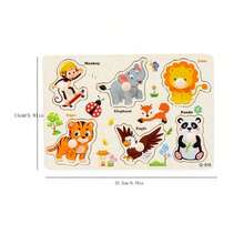 1Pc Wooden Shape Puzzle Toy, Fine Motor Color Matching Sorting Board, Early Learning Educational Activity Toy Gift For Preschool Toddler Baby 3 4 5 Year Old - Multicolor - View 13