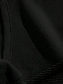 Casual Long-Sleeved Comfortable Classic Print Pullover Hoodie - 黑色 - 查看 4