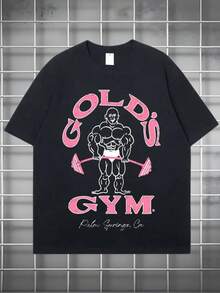 Camisetas De Hombre Graphic Tees T Shirt Men Graphic Tee Graphic T Shirts Mens Gifts Conjuntos Para Hombre 90s - Gold Gym Palm Springs T-Shirt Back To School Halloween Vintage Shirts Graphic Tees Men Camisas Para Hombre Funny Shirts Printed & Shipped In USA - 黑色 - 查看 1