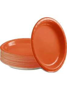 25/10pcs Disposable Paper Plates, 7/9 Inch Sturdy Paper Dessert Plates, Suitable For Party, Dinner, Holiday, Picnic Or Travel - Multicolor - View 9