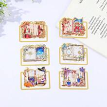 Marcapáginas de metal estilo gótico vintage, accesorios de lectura para lectores, adecuados como regalos de cumpleaños, regalos navideños para familiares y amigos, artículos de papelería de moda, regalos góticos