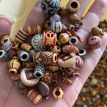 110g/30g Vintage-Inspired Mixed Acrylic Beads - Large Hole, Unique Shapes For Diy Jewelry Making & Braids Beads For Jewelry Making Glass Beads For Jewelry Making