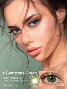 Nuevos lentes de contacto estéticos anuales oferta 2+1 gratis lentes multicolor diámetro 14.5mm 42% contenido agua naturales cómodos estéticos incluye caja solución pinza ideales para cosplay fotos fiestas reuniones sin graduación - K24-ojo de gato - Ver 4