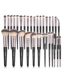 MAANGE 30pcs/31pcs Makeup Brush Set, Includes 30pcs Professional Makeup Brushes + Makeup Bag/Storage Tube, Travel Makeup Brush Set With Full Accessories, Containing Foundation Brush, Powder Brush, Blush Brush, Concealer Brush, Contour Brush, Nose Brush, Eyeshadow Brush, Eyebrow Brush, Eyeliner Brush, Lash Brush, Highlighter Brush, Detail Brush And Blending Brush.,Giveaways,Professional Makeup Brushes,Complete Makeup Set - Black - View 8