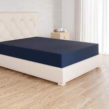 Basics Soft Microfibre King Fitted Sheet, Deep Pocket 12 Inch (30 Cm), Black - Navy Blue - View 11