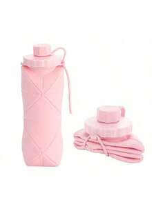 1 件硅胶可折叠水瓶，大容量便携式运动水杯，可伸缩旅行杯 - 彩色 - 查看 14