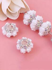 6/2颗亚克力玫瑰珠，22毫米，珠宝制作材料，吊坠配件，DIY珠宝工艺材料，手链制作套装，万圣节，圣诞节装饰，成人手工材料 - 彩色 - 查看 6