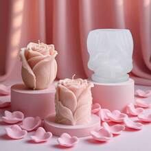 1 Stück wasserförmige Rose Flügel/duftende Rose Sojawachs Form aus Silikon, geeignet für DIY romantische Kerzen, handgemachte Seifen, Hochzeitsdekoration Kerzen, Handwerksausstellungsformen, einfach zu entformen