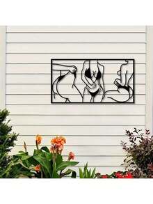 HELLOYOUNG 1 件个性化金属线艺术，描绘半遮身、翘臀的女人 - 家居装饰、家居装饰、房间装饰、墙面装饰 - 彩色 - 查看 4