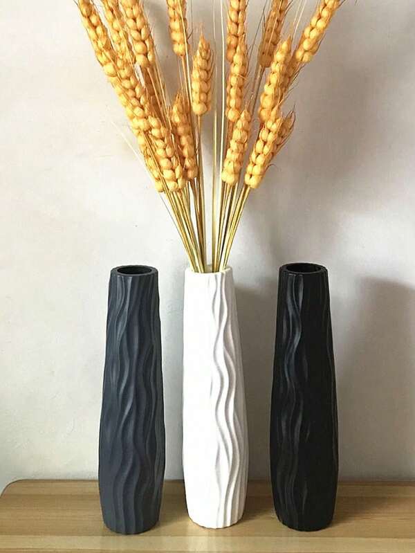 Un gran jarrón decorativo de plástico para colocar en el piso, diseñado como un elemento de decoración del hogar irrompible y creativo, mide 58 cm de alto. Este versátil jarrón es adecuado para colocarlo en el piso o en mesas, convirtiéndolo en un accesorio decorativo ideal para salas de estar, oficinas, dormitorios, casas de campo, bodas, fiestas, festivales, cocinas y otros entornos modernos del hogar. Jarrón de flores para decoración de habitaciones, jarrón de vidrio