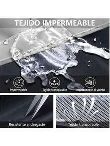 Impermeable Motociclista Reflejante Con Capucha Y Zapatos,Resistente a las arrugas y al desgaste,cómodo y transpirable,tejido doble capa,diseño reflectante - Negro y verde - Ver 6