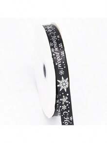 Merry Christmas! 2cm Polyester Ribbon With Gold Foil Stamping, Christmas Gift Wrapping Ribbon, Christmas Gift Decoration Ribbon