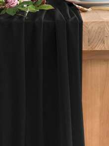 1 件黑色美人纱布桌旗桌布，DIY 纱布窗帘多用途面料，婚礼派对房间桌面装饰薄纱悬垂桌布，生日装饰，浪漫婚礼仪式装饰，桌旗 - 黑色 - 查看 8