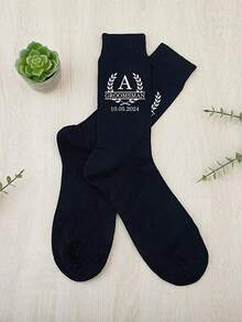 Personalized Groomsmen Socks, Personalized Custom Black Socks Customized Crew Socks,Custom Face Socks, Couple Socks, Custom Wedding Party Gift, Formal Monogram Socks, Wedding Socks - A Luxurious Personalized Dress Sock Set, Groom To Be Wedding Day ,Engagement Decoration Bachelor Party Bach Weekend Groomsman Best Man Proposal Gift Father's Day Husband Dad Present, Unisex - Multicolor - View 9
