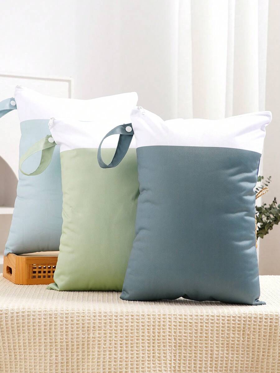 1pc Cloth Diaper Wet Dry Bags Reusable With Zippered Pockets Travel Beach Pool Daycare Soiled Baby Items Yoga Gym Bag For Swimsuits Or Wet Clothes - Multicolor - View 1