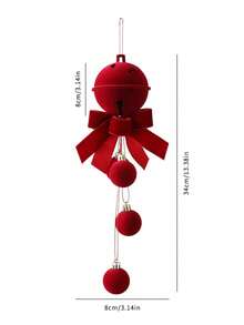 Sino de Natal Nórdico Flocado, Enfeite de Natal, Decoração de Natal, Pendurar na Janela, Cenário DIY, Decoração Pendurada Borgonha, Decoração de Casa, Decorações de Natal, Decoração de Quarto, Decorações de Natal de Inverno, Presentes de Natal para Casa, Decoração de Natal - Borgonha - Ver 16