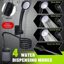 2025新款便携式露营淋浴器，[持久耐用] Spopal 2000*3mAh 可充电露营淋浴器，带智能LED显示屏，IPX7防水户外露营泵，适用于徒步旅行、旅行、汽车、宠物