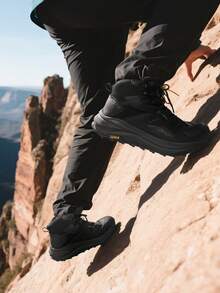 Men's Hiking Boots Wide Toe Box Low Drop Waterproof Outdoor Trekking Camping Shoes For Plantar Fasciitis Bunion Katahdin - 黑色 - 查看 9