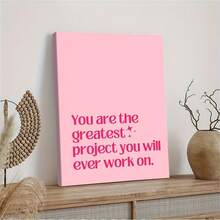 1 pieza Póster de lienzo con citas inspiradoras, arte decorativo de estilo moderno sin marco, impresión de letras de tinta definitivamente adecuada para decoración del hogar, oficina, sala de estar, dormitorio - Decoración de interiores de primavera e invierno Pósters de arte de pared vintage sin marco