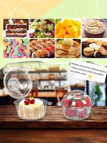 10/20/30 buc Cutii pentru tort stivuibile cu capace, Cutie transparentă din plastic pentru tort, Cutii transparente pentru ambalare fructe, Suporturi manuale pentru tort cu capac, Potrivite pentru deserturi, nunți, petreceri, Crăciun, zile de naștere, ambalaje la pachet, pungă pentru alimente, cutie pentru alimente, plăcintă, sandvișuri, accesorii de copt, organizare și depozitare în bucătărie, Decorațiuni de Crăciun, Pijamale de Crăciun, Cadouri de Crăciun, Decor de Crăciun