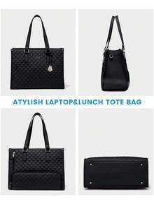 NEWHEY Lunch Tote Bag For Women, 15.6 Inch Laptop Bag With Insulated Lunch Compartment, Quilted Large Capacity Computer Handbag With Purse For Business, Work, Nurse, Office, Collage, Casual , Gifts For Women - Multicolor - View 8