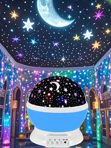 LED Star Projection Lamp, In Romantic Star Mode, Thousands Of Stars Are Laid Out On The Ceiling To Form A Galaxy, Making It Seem As If One Can Look Up At The Universe While Lying Down. It Is An Extremely Thoughtful Gift For Festivals. During The Day, It Is A Delicate Small Ornament On The Table. At Night, It Transforms Into A Dream Machine, Filling Every Ordinary Moment With Immersive Light And Shadow Surprises!