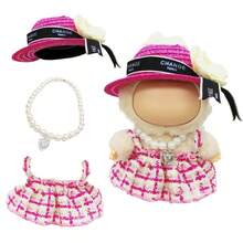 [No Dolls Included] A Piece Of Fr Laboubou Doll Clothes, Retro Plaid Small Fragrance Skirt Suit, Exquisite And Versatile And Cute - WWPJ-34 (doll Not Included) - View 12