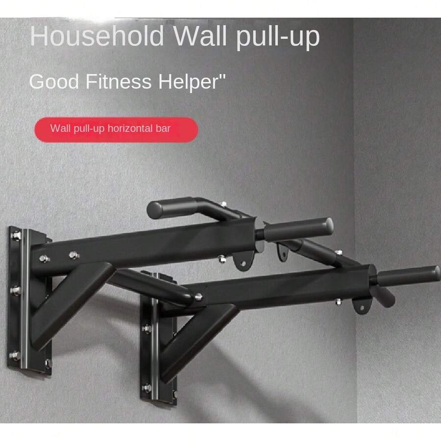 Barra de dominadas de pared montada en interiores, barra simple/doble para entrenamiento de fuerza de brazos