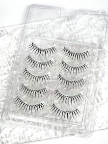 5 Pairs Of New Materials And Processes Eyelash Natural Eyelash Fairy False Eyelash Hand Rib Hair U-Shaped Soft Girl Group Style Cartoon Eye 8-12mm, Natural Thick Eyelashes, Fairy False Eyelashes, Cat's Eye False Eyelashes, Suitable For K-Pop, Cosplay, Manga Styles - Reusable, Multi-Purpose Packaging For Beginners Strip Lashes, Lashes, Eyelashes, Fake Lashes - Natural Lashes - View 10