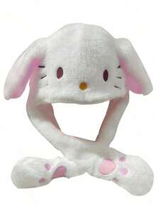 Sanrio 1 Stück Sanrio Hello Kitty, Kuromi, Cinnamoroll süßer Hut, Sanrio Modehut mit beweglichen Ohren wenn man ihn zusammendrückt, neuartiger süßer Hut, süßer Hut geeignet für Partys und Ausflüge, Cartoon Ohren Hut, Ohren Hut, Urlaubsgeschenk, Partygeschenk, Jugendgeschenk, Geburtstagsgeschenk