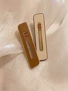 4pcs/A Set Of Milk And Coffee Colored Fashionable Hair Clips For Women, With Cute Side Clips And Alligator Hair Clips. The Notch Clip Is Suitable For Holiday Gifts For Girlfriends, Family, And Teachers, Claw Clips, Hair Claws, Hair Slide, Hair Barrettes