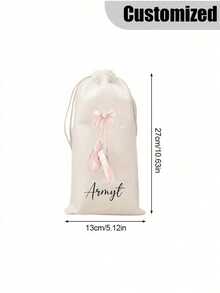 1 pezzo Borsa regalo personalizzabile per scarpe da ballo, custodia morbida per scarpe da ballo con laccio, pratica borsa con coulisse per scarpe da ballo latino, chiusura sicura, perfetta per gli appassionati di danza, eleganza per il nuovo anno