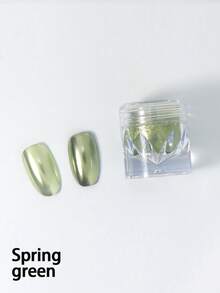 1/5/6/8/14/28 件装 24 色镜面彩虹粉，包含 4 个硅胶粉扑，金色、绿色、粉色、银色镜面粉套装，全息闪光金属电镀美甲用品，情人节美甲用品 - 彩色 - 查看 22