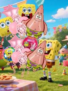 SPONGEBOB Spongebob SquarePants Themed Balloon Party Set Blows The Joy Of Bikini Bottom Into Your Party! Highlights Of The Star Product: 3D SpongeBob SquarePants Shaped Balloon, Five Core Advantages, Latex Material, And Odorless
