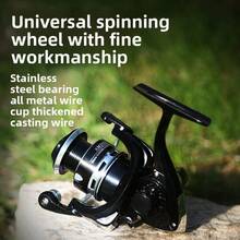 Outdoor Fishing Reel, Baitcast Reel, Black Baitcasting Reel, Semi-Metal Swing Arm, Sea Fishing, Pier Fishing, Long Distance Casting Fishing Reel - 4000-universal Cup - View 1