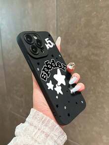 Spiderweb & English Letter Star Graphic Pattern Fashion Phone Case Compatible With IPhone Apple 16 Pro Max, 14, 13, 12, 11 Pro Max, XS Max, X, XR, 8, 7, 6S, Plus, Mini And Galaxy A13 4G, S21 FE 5G, A15, A21S, A34, A12, A50, S21, A71 Anti-Drop Mobile Phone Cover, Suitable As Birthday Gift, Girlfriend, Boyfriend Or Self-Use Waterproof Shockproof Scratch Resistant - 款式8(1pc) - 查看 6