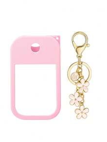 2 件 Touchland 1 盎司（30 毫升）洗手液喷雾瓶保护套，26 个花朵和字母喷雾瓶标记，硅胶防摔防撞保护套，带钥匙扣设计，方便旅行携带，可挂在包、钥匙或儿童背包上，耐磨、防水、可重复使用 Touchland 洗手液喷雾保护套，旅行、户外、礼物、万圣节礼物、圣诞节礼物 - 粉色 - 查看 15