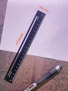 1 pezzo Riga in lega di alluminio spessa da 20 cm, con marcature chiare, durevole per uso scolastico e d'ufficio